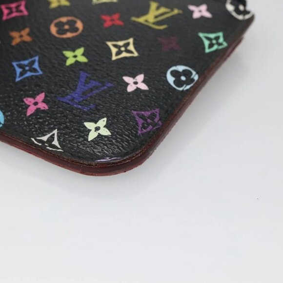 LOUIS VUITTON Multicolor Pochette Cles NM Coin Purse Black - Picture 8 of 15
